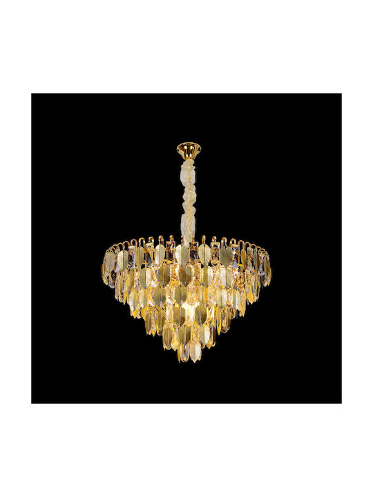 Alista Home Candelabru 6xE14 Ø40cm cu Cristale Auriu AT1CT-IM1P-HT2L-CC8052/400GD