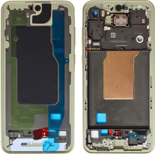 Samsung Μεσαίο Πλαίσιο Κίτρινο για Samsung A55 5G