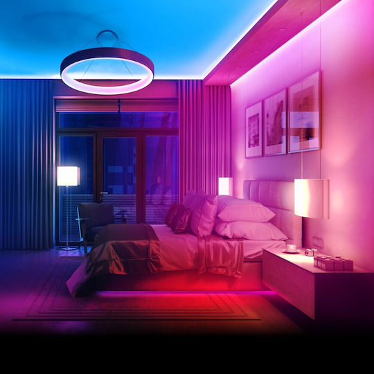 Alista Home Rezistent la apă Bandă LED 12V RGB Lumină 3m Tip SMD5050 cu Sursă de alimentare & Telecomandă