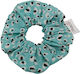 Scrunchie Aqua Leopard