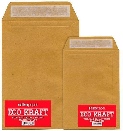 Plic Maro Ecologic Sac Eco Kraft 18x26cm 250 Bucăți