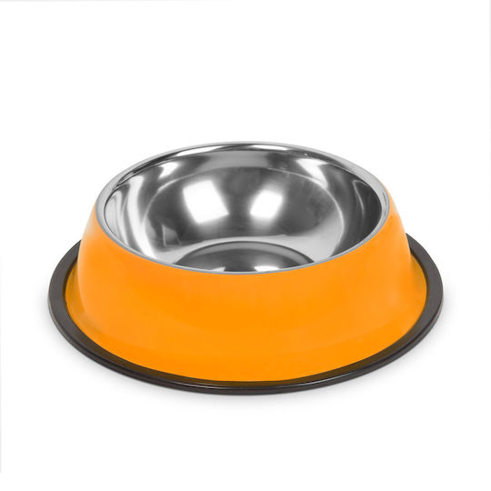 Alista Home Bol De Mâncare Din Oțel Inoxidabil Pentru Câine Și Pisică 18cm În Culoare Portocalie