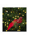 Christmas Tree Ornaments Glitter Bird Clip Red 2 Pieces Pack