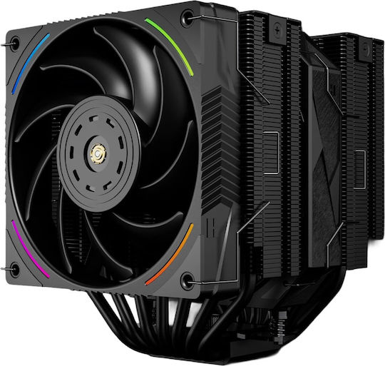 Thermalright Royal Pretor 130 Ultra Охладител за ЦПУ Двойен вентилатор за Socket /A/M/4/A/M/5/1/2/0/0/1/1/5/x/1/7/0/0/ с ARGB Осветление Черен