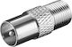 Goobay Convertor Coaxial masculin în Conector F feminin Argintiu 10buc 11395