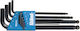 Set Long Hexagonal Socket Wrenches Ball End In Plastic Holder