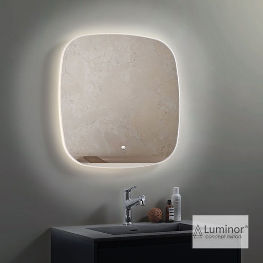 Luminor Καθρέπτης Μπάνιου Led από Πλαστικό 70x70cm