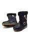 Kinder-Schneestiefel mit Reißverschluss Schwarze
