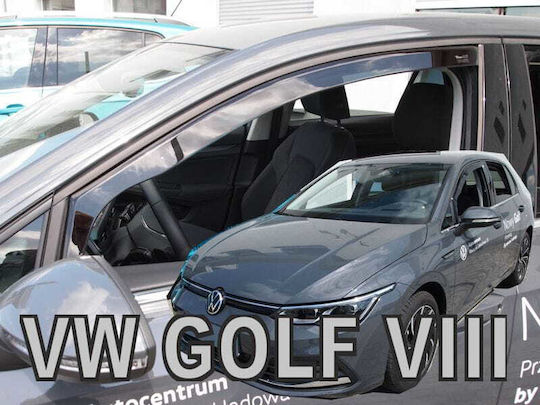 Heko Satz Windabweiser Vordere Dark Fime für Volkswagen Golf 2020+ 2Stück