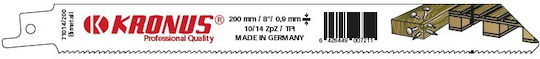 71014/200 Lamă Bi-metal Fierăstrău Pendular Paleti Dimensiune 200 X 19 X 0.9 Mm 900721