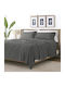 My Home Luxury Sheet Sets Single 160x240cm. Dark Gray 4pcs