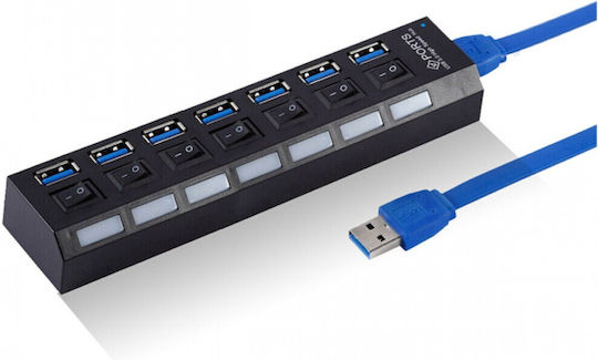 Treqa Hub 7 Θυρών USB 3.0 με σύνδεση USB-A