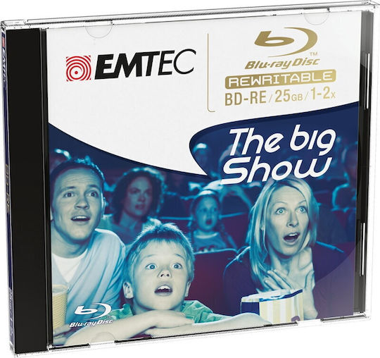 Emtec Bd-re Blue Ray Rewritable 1-2x 25gb Jewel Case