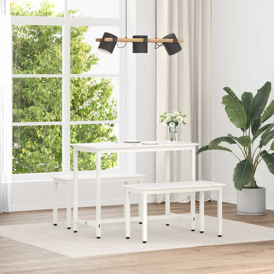 Scaune Sala de mese Lemn Alb 1buc 80x35x45buc
