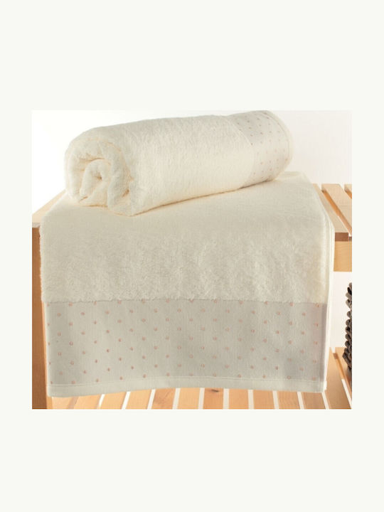 Şaheser Set De Prosoape De Baie 2 Buc Crem Greutate 510gr/m²