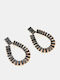 Black Black Earrings Pendant Stones