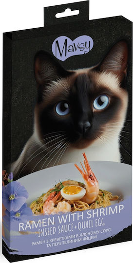Λιχουδιά Γάτας Mavsy Creamy Superfood Shrimps Quail Egg 5 X 15gr