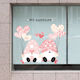 Schaufenster- und Wandsticker Valentinstag Sitzbank Liebe 90x100cm