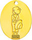 Metallic Gold Decorative Boy 2.5x3.5cm M2026/11342