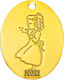 Metallic Decorative Gold Girl 2.5x3.5cm M2026/11341