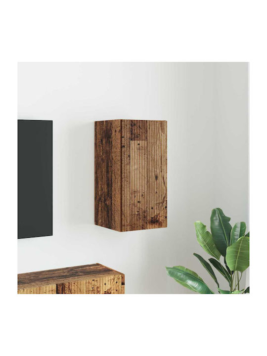 Wand Wohnzimmer Nische aus Spanplatte Alt Holz ...