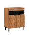 Office Storage Drawer Acacia Brown Finish L60xW33.5xH75cm