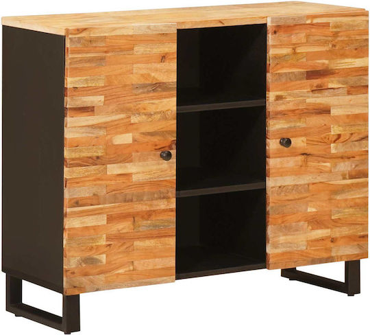 Cabinet Storage Made of Metal & Wood L90xW33.5xH75cm
