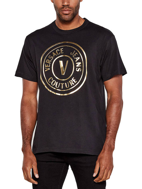 Versace Men's Short Sleeve Black Blouse 79GAHT0...