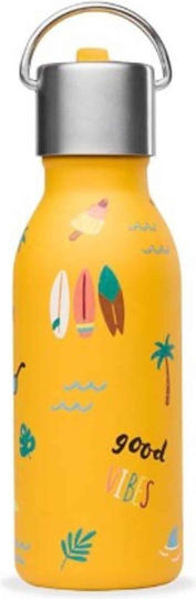 Qwetch Μπουκάλι Θερμός Ανοξείδωτο 350ml Honolulu Yellow