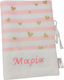 Personalized Child Health Book Cover Glitter Hearts