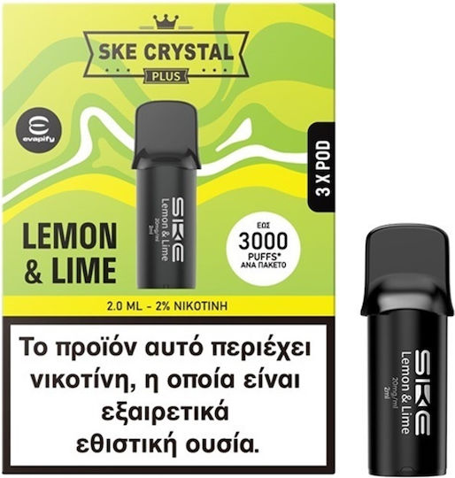 SKE Crystal E-Zigaretten Ersatzteile Pod 3 Stücke in Gelbe Farbe 2ml