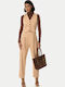 Damen Anzug Weste Hose Beige Größe Xl
