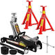 Set Cric Hidraulic 2,5t + Cavaleti Auto 3t + Cheie Telescopică Verke V80091+ta1073