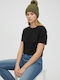 Pom Pom Beanie Γυναικείος Σκούφος Πλεκτός σε Χακί χρώμα