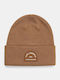 Beanie Unisex Beanie Knitted in Brown color