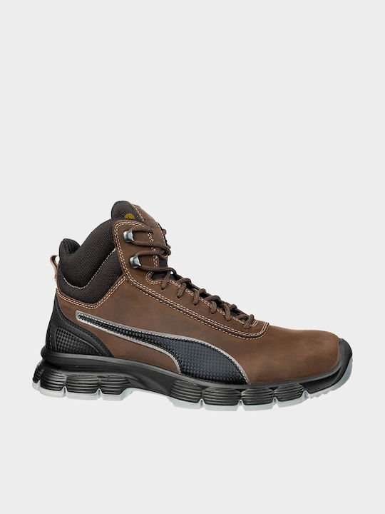 PUMA Pro Condor Mid Sicherheitstiefel Braune S3 mit Zertifizierung P ESD SRC