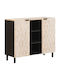 Cabinet de Birou din Lemn Masiv Alb 90x33.5x75cm
