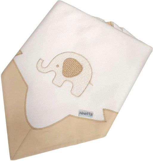 Ninetta Bebe Piqué-Kuscheldecke Beige 90x90cm.