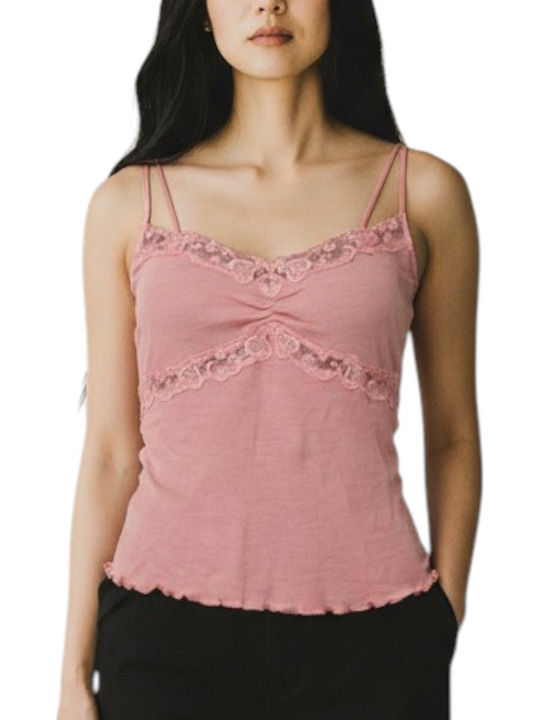 Women's T-Shirt with Spaghetti Strap Pink