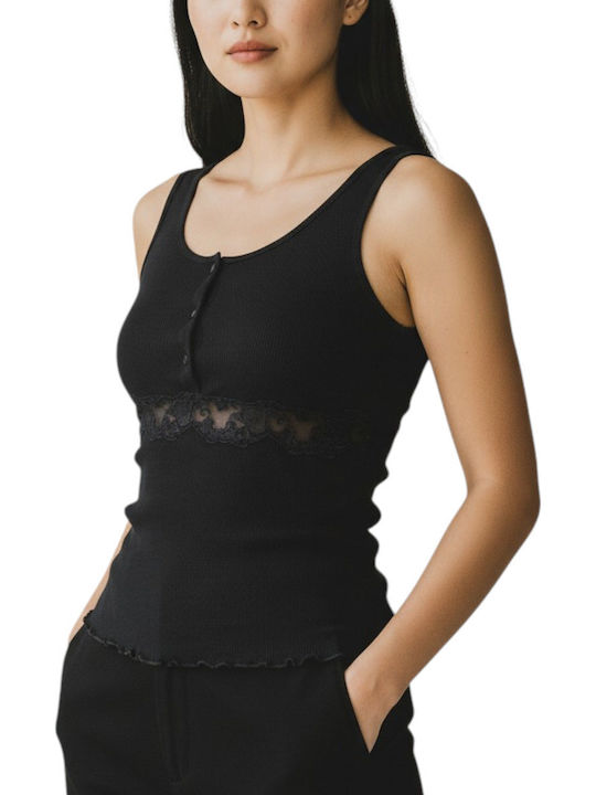 Hanro Women's Sleeveless T-Shirt Black