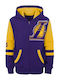 Kinder-Sweatshirt Strickjacke mit Kapuze und Taschen Lila Los Angeles