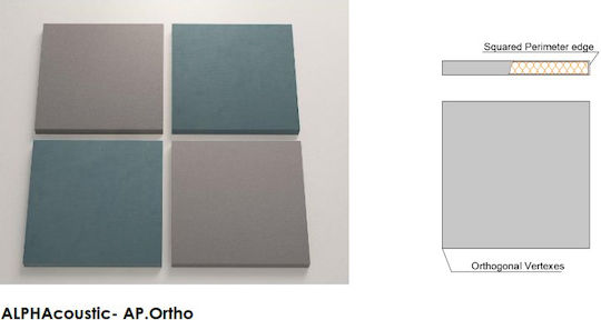 Alpha Acoustiki Set Fonoabsorbant (11buc) 60cm x 60cm x 50mm în Culoarea Gri