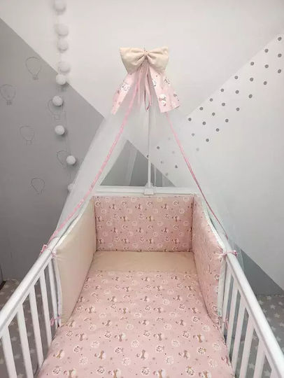 Baby Star Σετ Κούνιας Girafe Ροζ 3τμχ