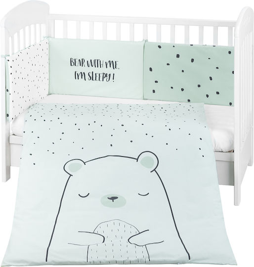 Kikka Boo Σετ Κούνιας Bear With Me Mint 2τμχ
