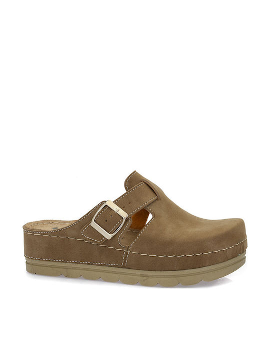 Comfort Way Shoes Γυναικεία Ανατομικά Σαμπό Καφέ