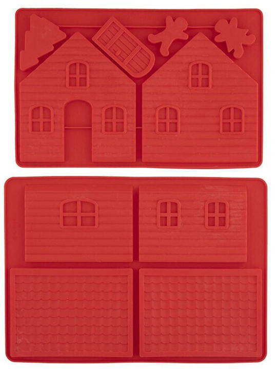 Sugar Love Silicone Baking Pan Gingerbread House 36x25x1.3cm 2pcs