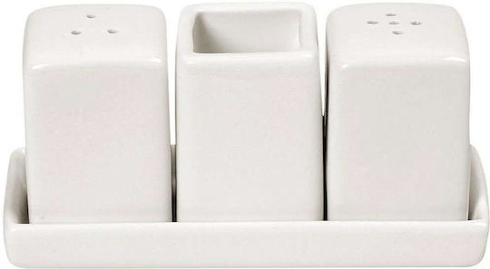 Espiel Salt and Pepper Set Porcelain with Stand 4pcs