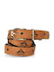 Leather Women's Belt Tabac Brown