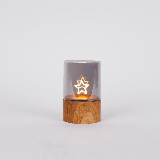 Estheti Illuminated Glass Decorative Star Battery Operated 2xaa Timer 50 Warm White Led 8x12.5cm Ip44 2 Pieces 600-47238
