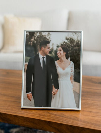 Karvounis Silver Plated Photo Frame with Silver Frame